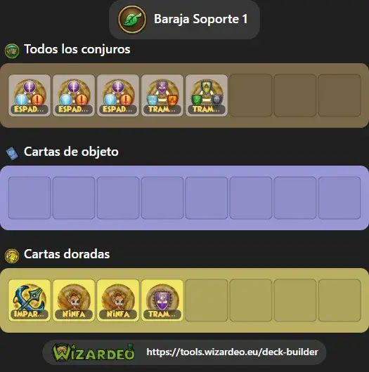 Baraja Soporte 1 Revancha Pendragón Modo desafío