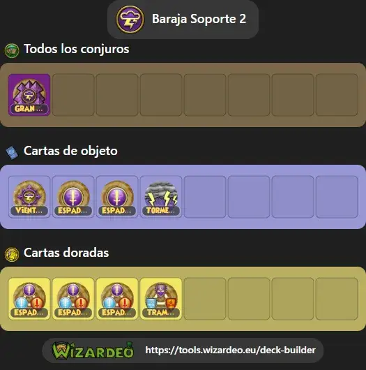 Baraja Soporte 2 Revancha Pendragón Modo Desafío