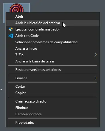 Abrir la Ubicación de Archivo