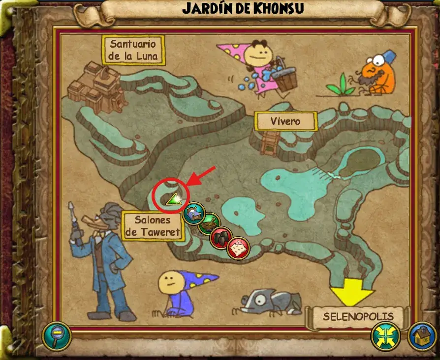 Acceso a los salones de Taweret desde el Jardín de Khonsu
