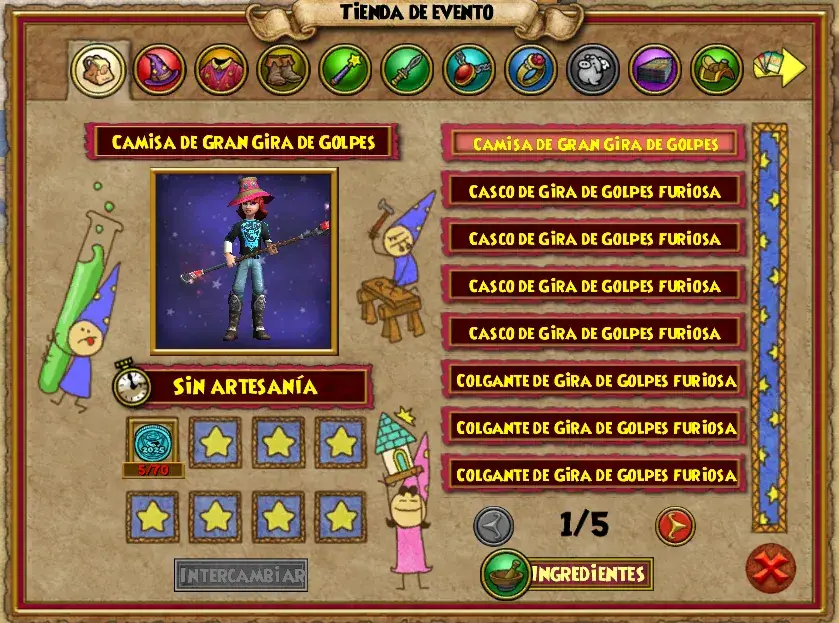 Tienda de Gran Gira de Golpes 2025