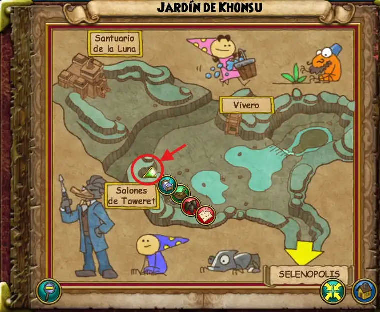 Acceso a los salones de Taweret desde el Jardín de Khonsu