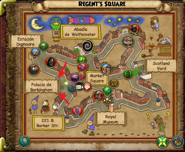 Mapa acceso Palacio de Barkingham