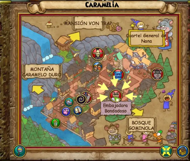 Mapa de acceso a la mazmorra Tabla de Clasificaciones