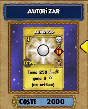 Carta dorada autorizar