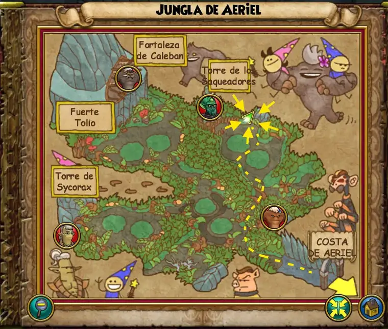 Acceso túnel secreto mapa