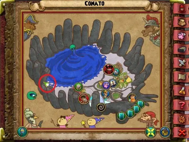 Mapa de localización de cabeza parlante de Conato (Novus). Pepe Cazatesoros.