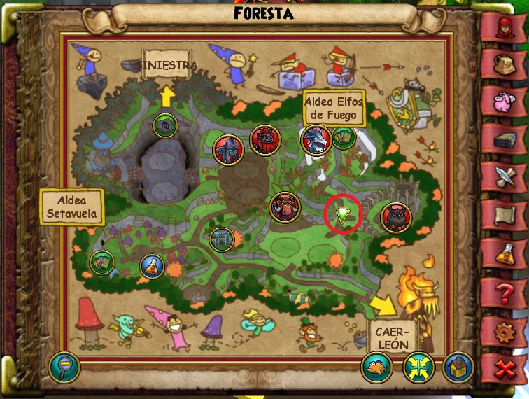 Ubicación de Tapiz de Foresta de Ávalon de Wizard101 para Wizardeo