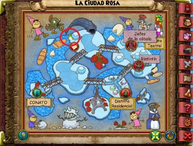 Mapa de localización de sapolino de La Ciudad Rosa (Novus). Eloísa Pimpinela.