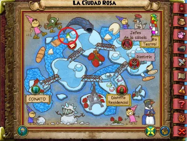 Mapa de localización de sapolino de La Ciudad Rosa (Novus). Eloísa Pimpinela.