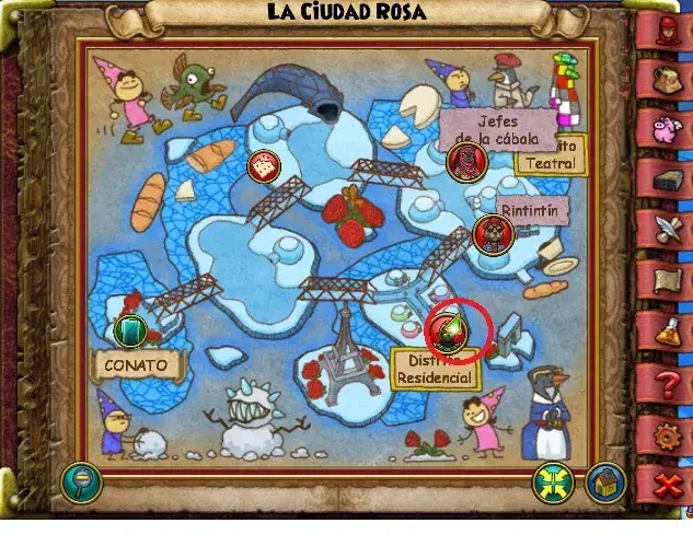 Mapa de localización de cabeza parlante de La Ciudad Rosa (Novus). Pepe Cazatesoros.