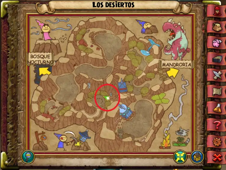 Ubicación de Flor Heroica de Los Desiertos de Lemuria de Wizard101 para Wizardeo