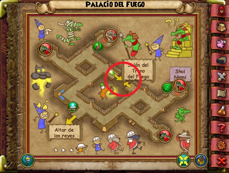 Mapa Palacio de Fuego