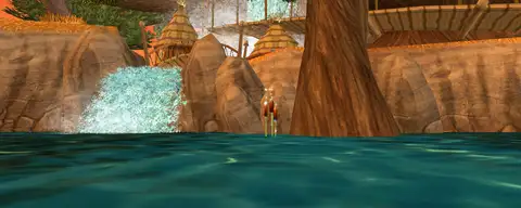 Depósito de cola de gato en el lago de Cruce del baobab (Paraje 3)