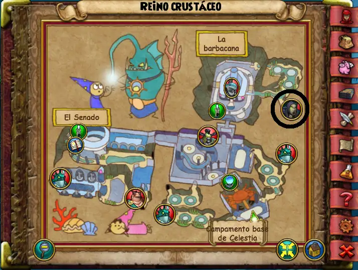 Reina Calipso mapa