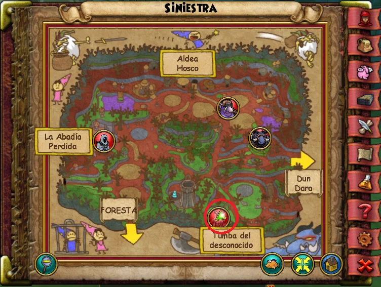 Ubicación de Tapiz de Siniestra de Ávalon de Wizard101 para Wizardeo