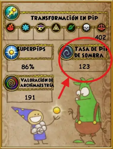 Tasa de pip de sombra