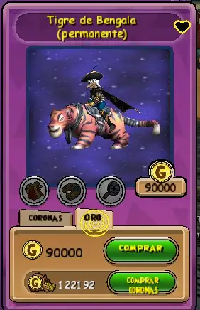 montura Tigre de bengala