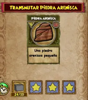 transmutar piedra de arenisca