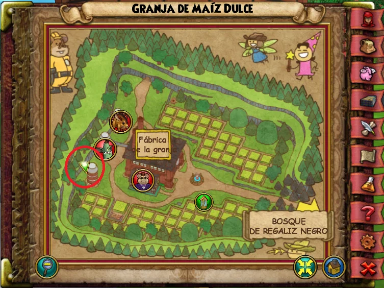 Ubicación de Cabeza de Limón agridulce de Granja de Maíz Dulce de Caramelia de Wizard101 para Wizardeo