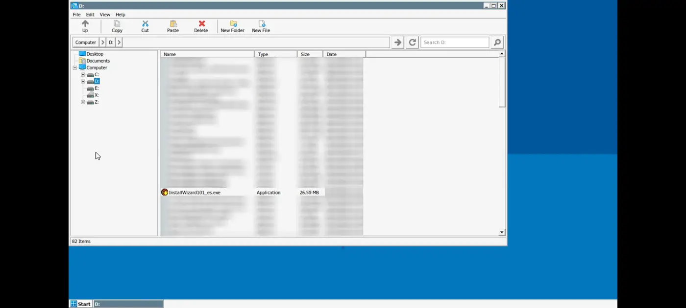 Pantalla de descargas del teléfono dentro del gestor de archivos de Winlator
