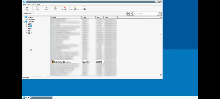 Pantalla de descargas del teléfono dentro del gestor de archivos de Winlator