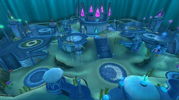 Mapa de Celestia para la caza de luna de las bestias de Wizard101