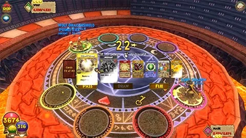 Combate JcJ en la arena de Dragonia de Wizard101