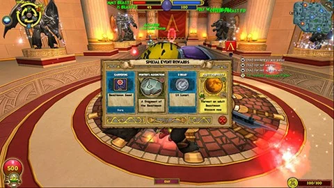 Nuevas recompensas de eventos de luna de bestias Wizard101