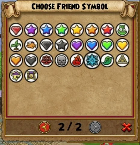 Elegir un símbolo de amigos en Wizard101