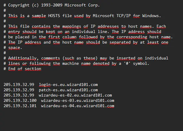 Archivo Hosts de Windows