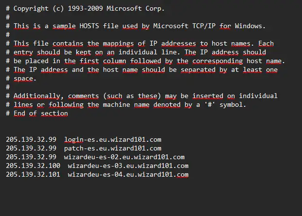 Archivo Hosts de Windows