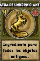 Ingrediente: Estatua de unicornio antigua