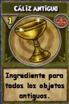 Ingrediente: Cáliz antiguo