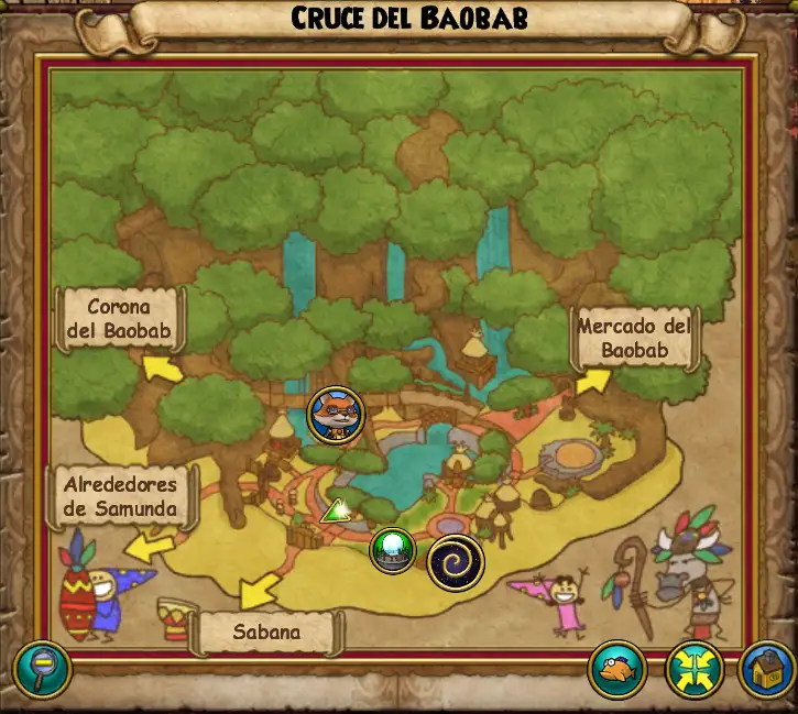Mapa Cruce del Baobab