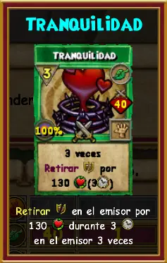 Descripción del conjuro Tranquilidad