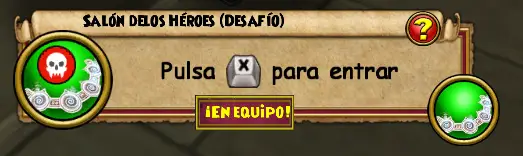 Acceso al Salón de los Héroes EN modo desafío