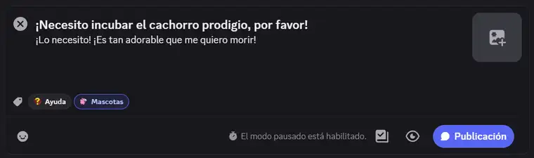 Ejemplo publicación tablón de anuncios