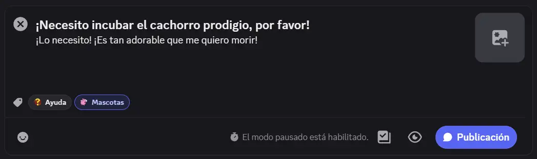 Ejemplo publicación tablón de anuncios