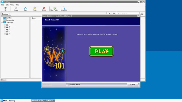 Instalación de Wizard101 dentro de Winlator