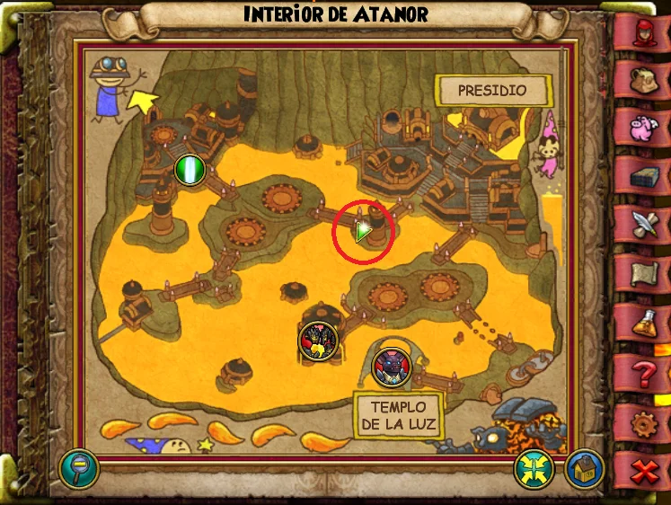 Ubicación de Tulipán Empirenaico de Corona de Interior de Atanor de Empírea de Wizard101 para Wizardeo