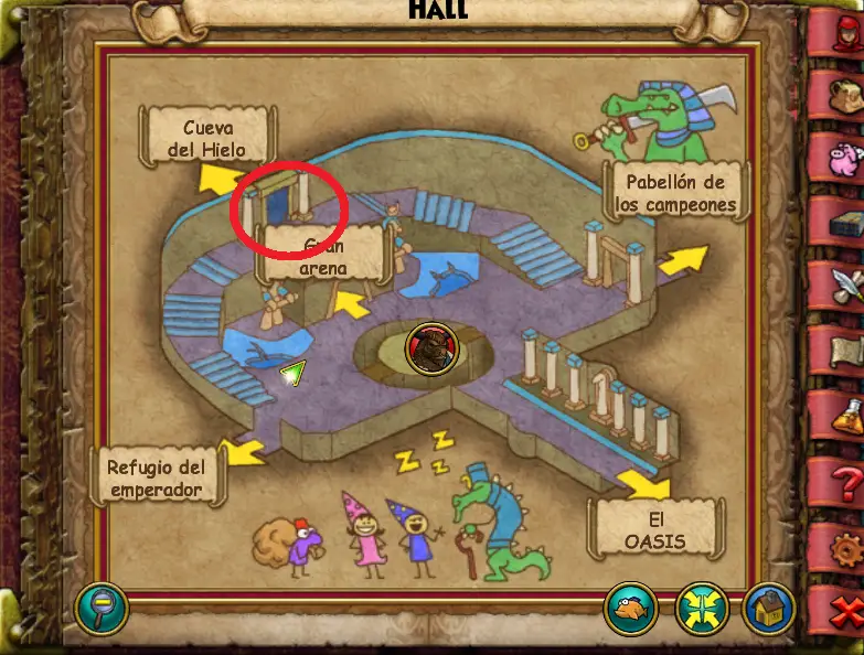 mapa Hall