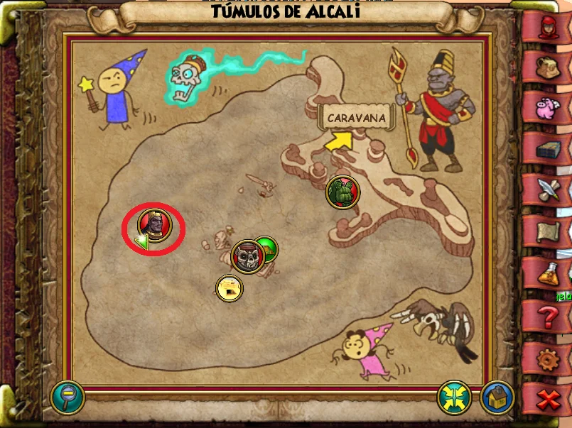 mapa Túmulos de alcali