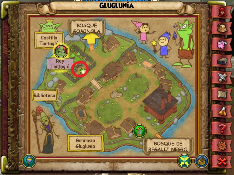 mapa gluglunia