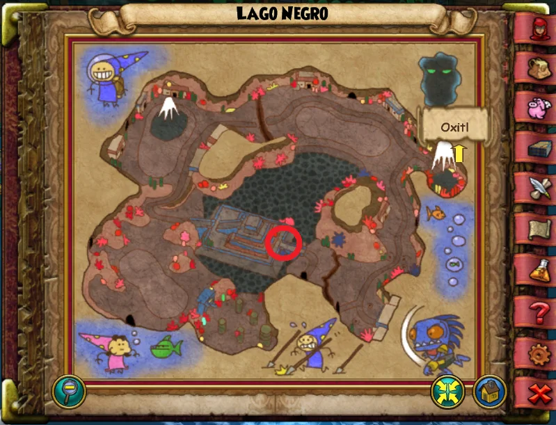 mapa lago negro