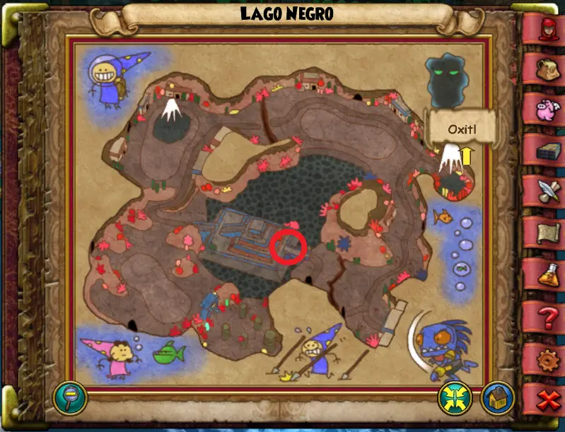 mapa lago negro
