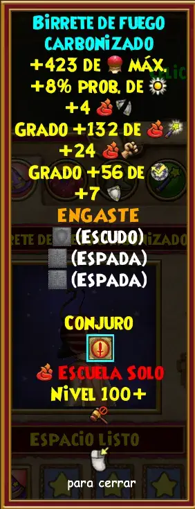 sombrero crisalis fuego 100