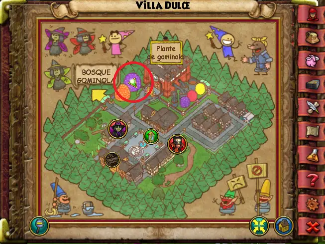 Ubicación de Cabeza de Limón agridulce de Villa Dulce de Caramelia de Wizard101 para Wizardeo